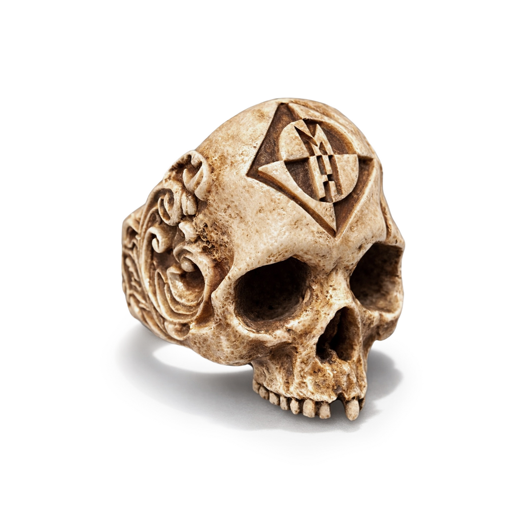 Deer Antler MH Skull Ring US