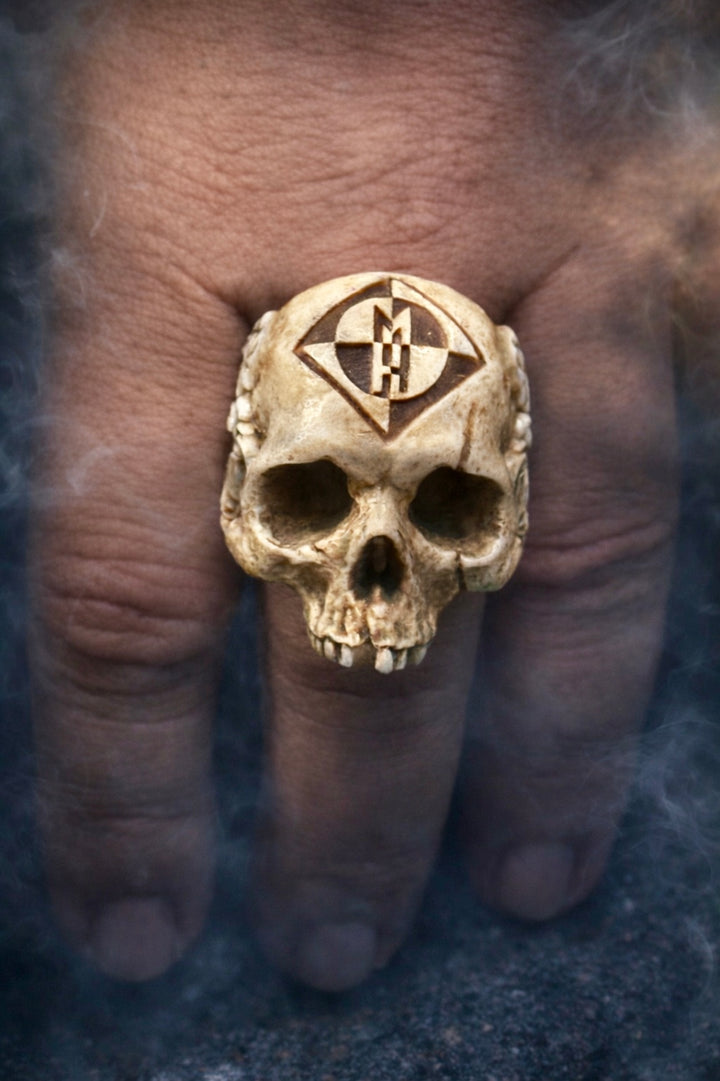 Deer Antler MH Skull Ring US